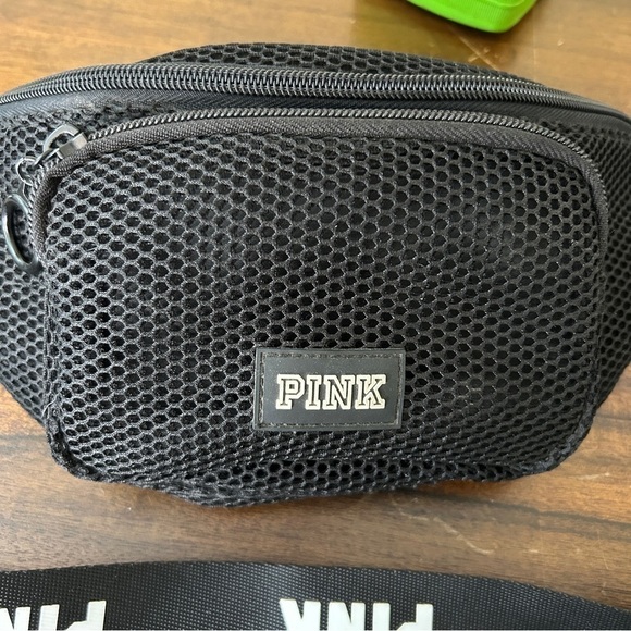 Pink Black Mesh Belt Bag - Picture 7 of 7